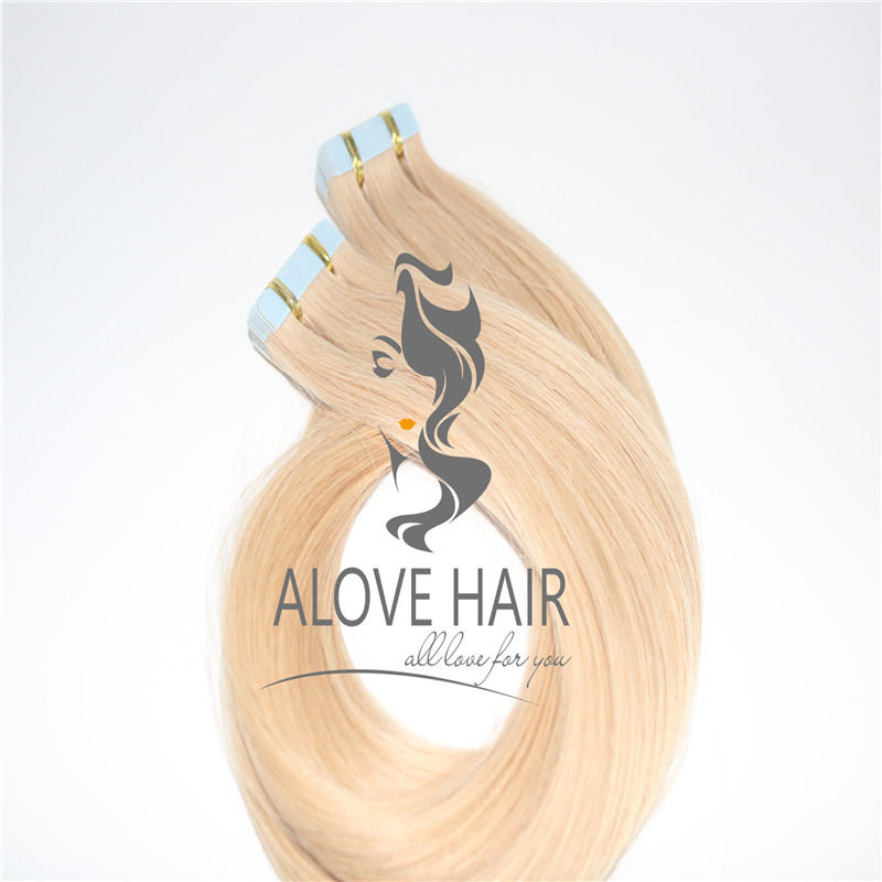 Wholesale great lengths blonde russian tape in  hair extensions 